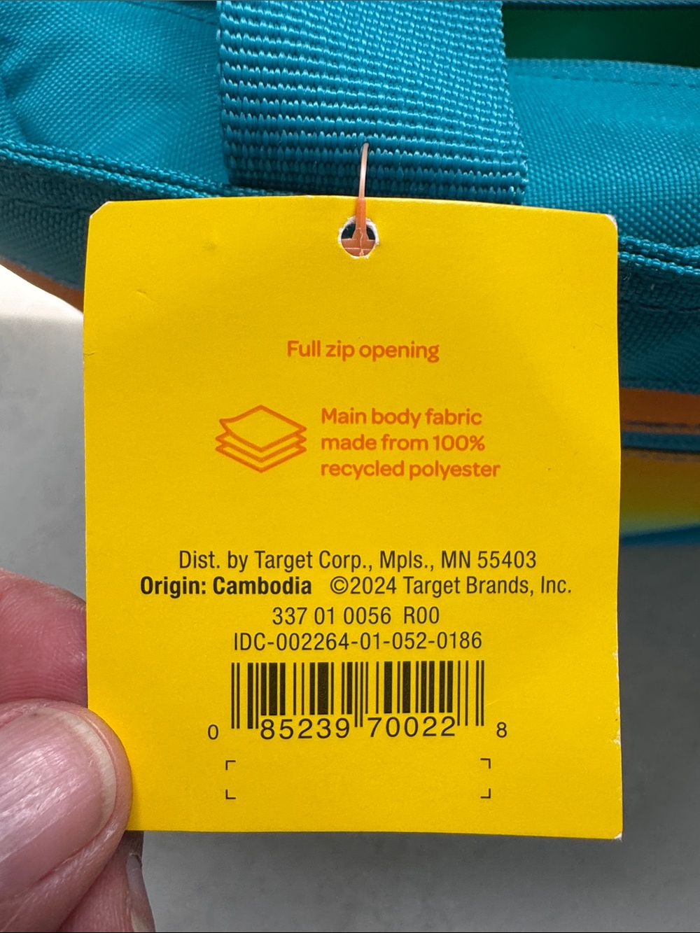 Ombre Blue & Orange Cooler Tote - Insulated Beach Bag, NWT - Picture 8 of 8